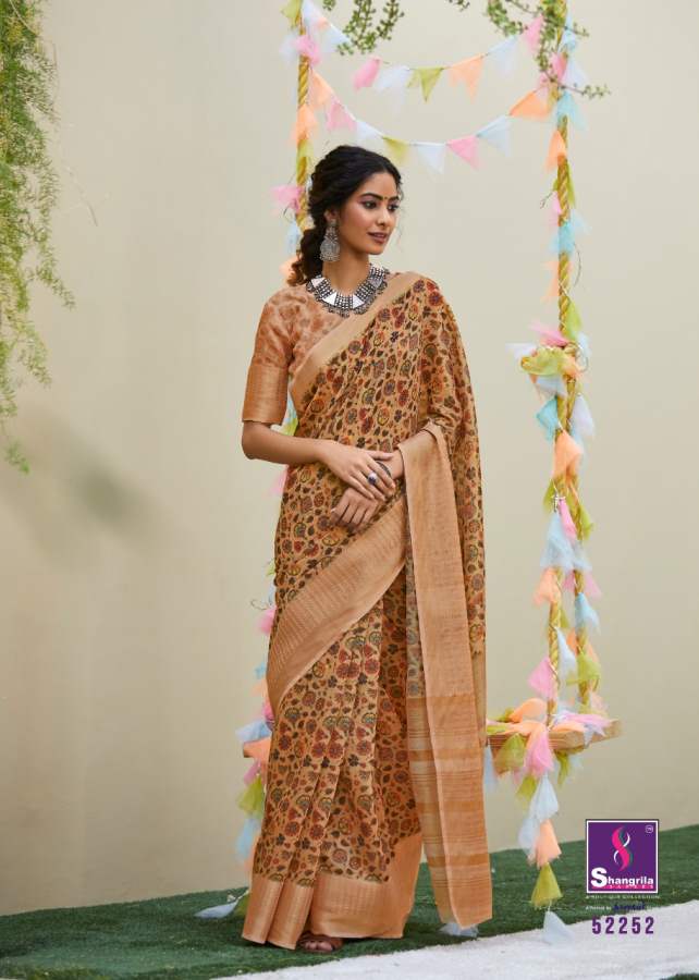 Shangrila Niharika Digital Soft Linen Daily Wear Saree Collections